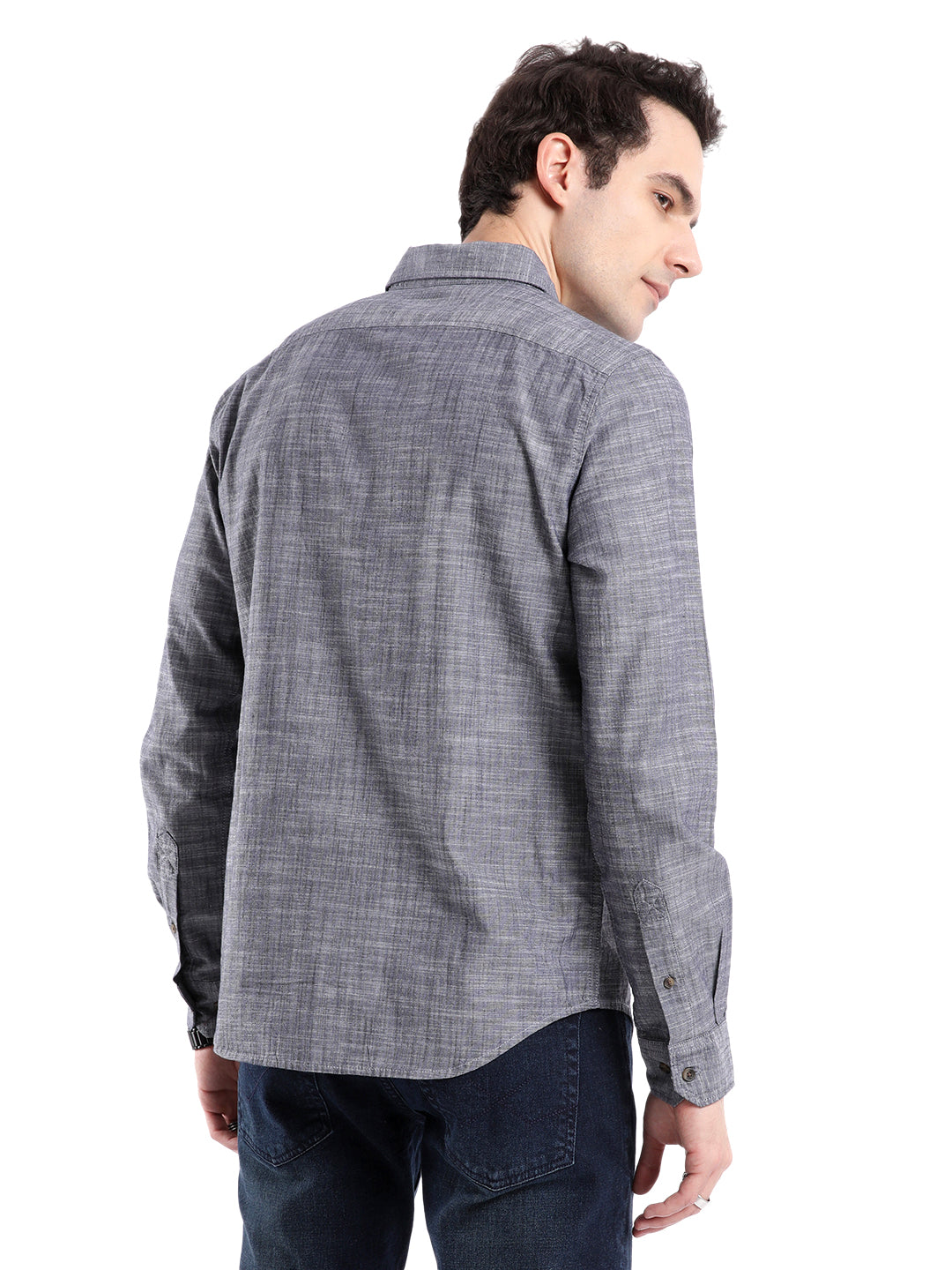 Classic Melange Long Sleeve Shirt