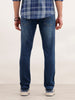 Faded Slim Fit Denim Jeans | Dark Blue