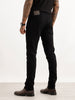 Solid Skinny Fit Denim Jeans | Black