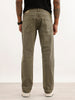 Faded Straight Fit Denim Jeans | Olive | WJN0200SR2237S