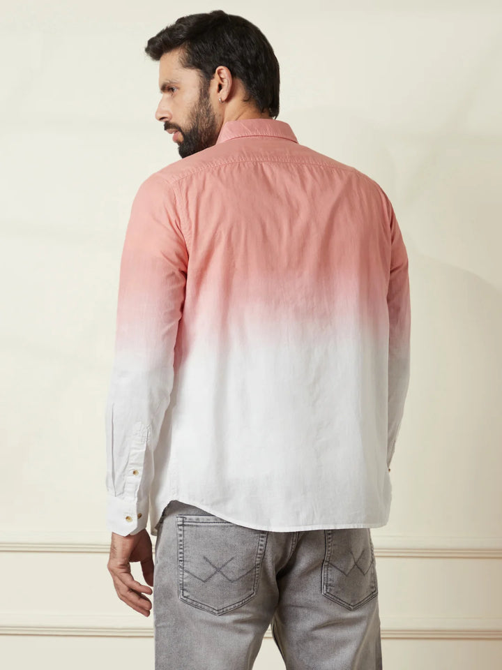 Casual Ombre Washed Shirt  | Multicolor