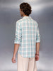 Men’s soft tone plaid casual shirt | Green