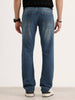 Faded Straight Fit Denim Jeans | Light Blue