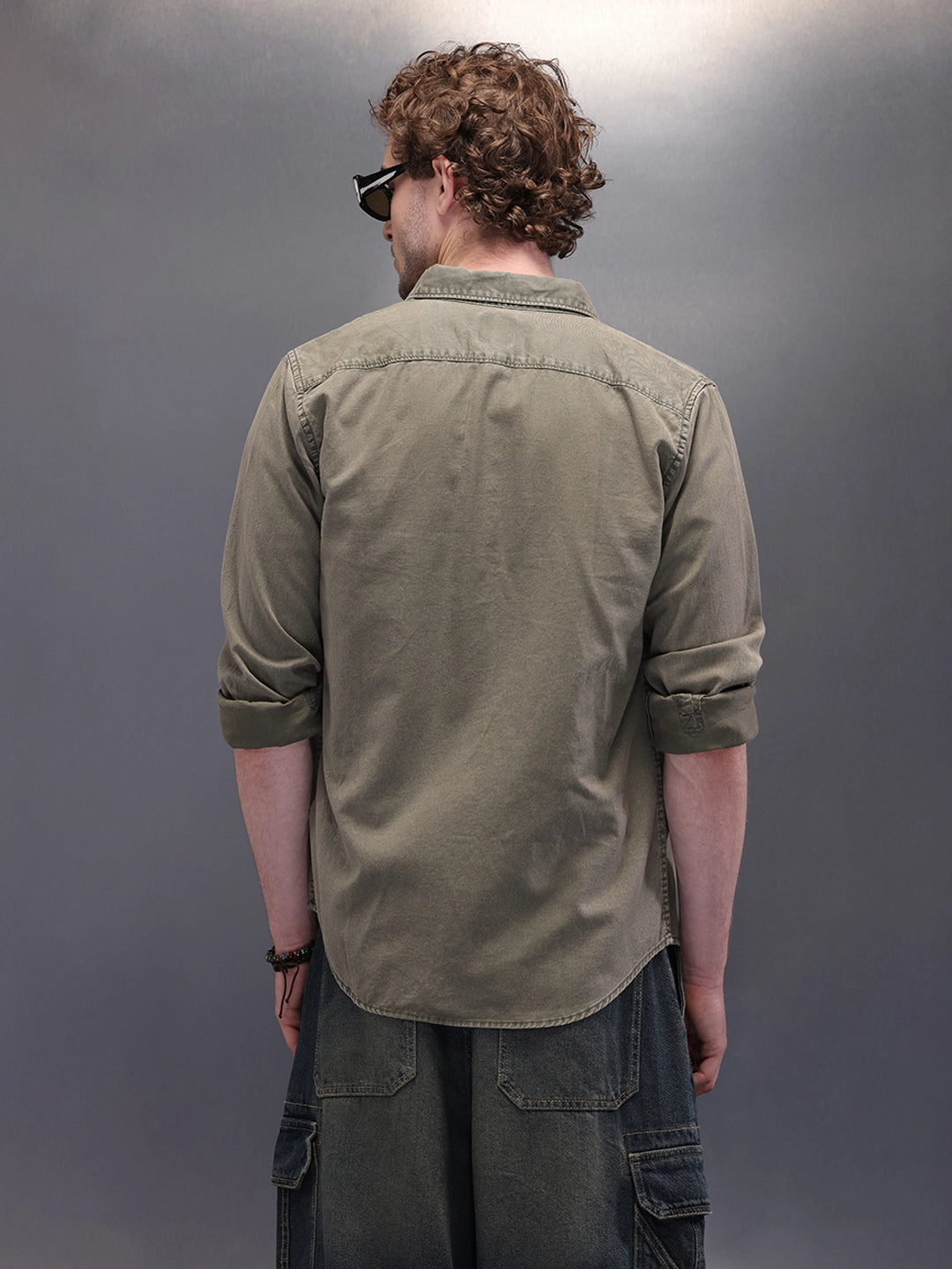 Double Pocket Full Sleeve Shirt | Green