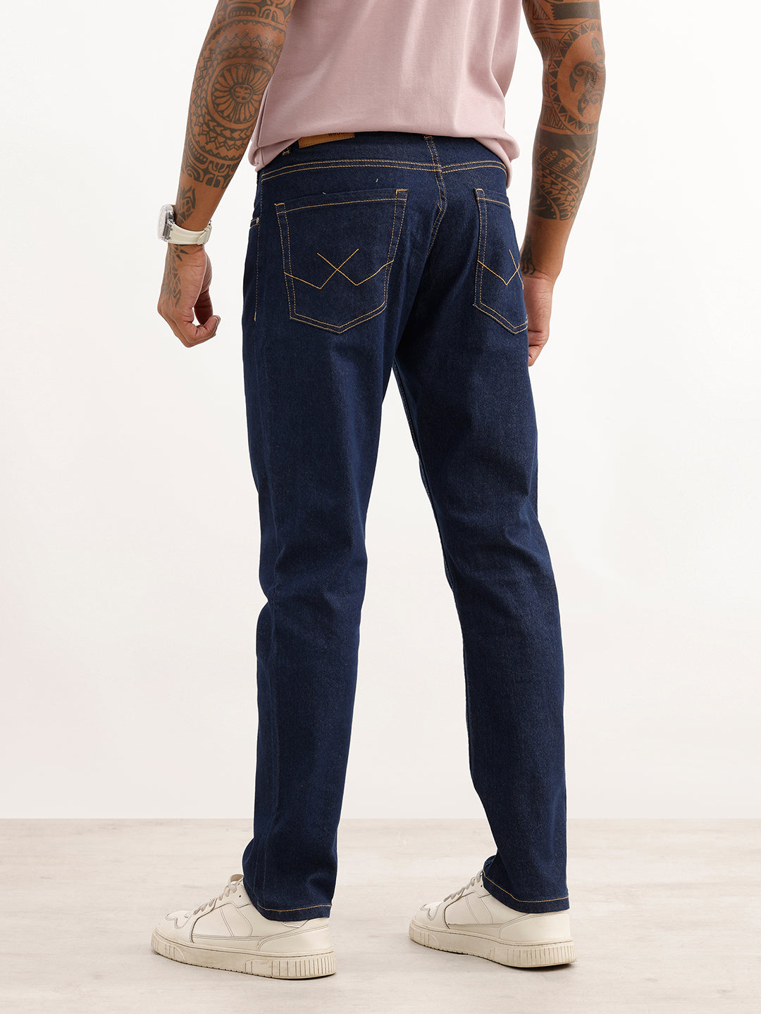 Solid Relaxed Fit Denim Jeans | Blue