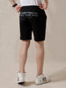 Solid Black Cotton Shorts