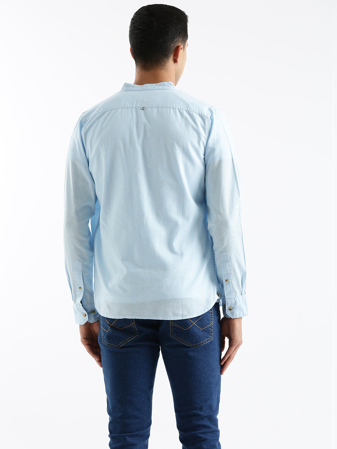 Classic Solid Blue Slim Fit Shirt