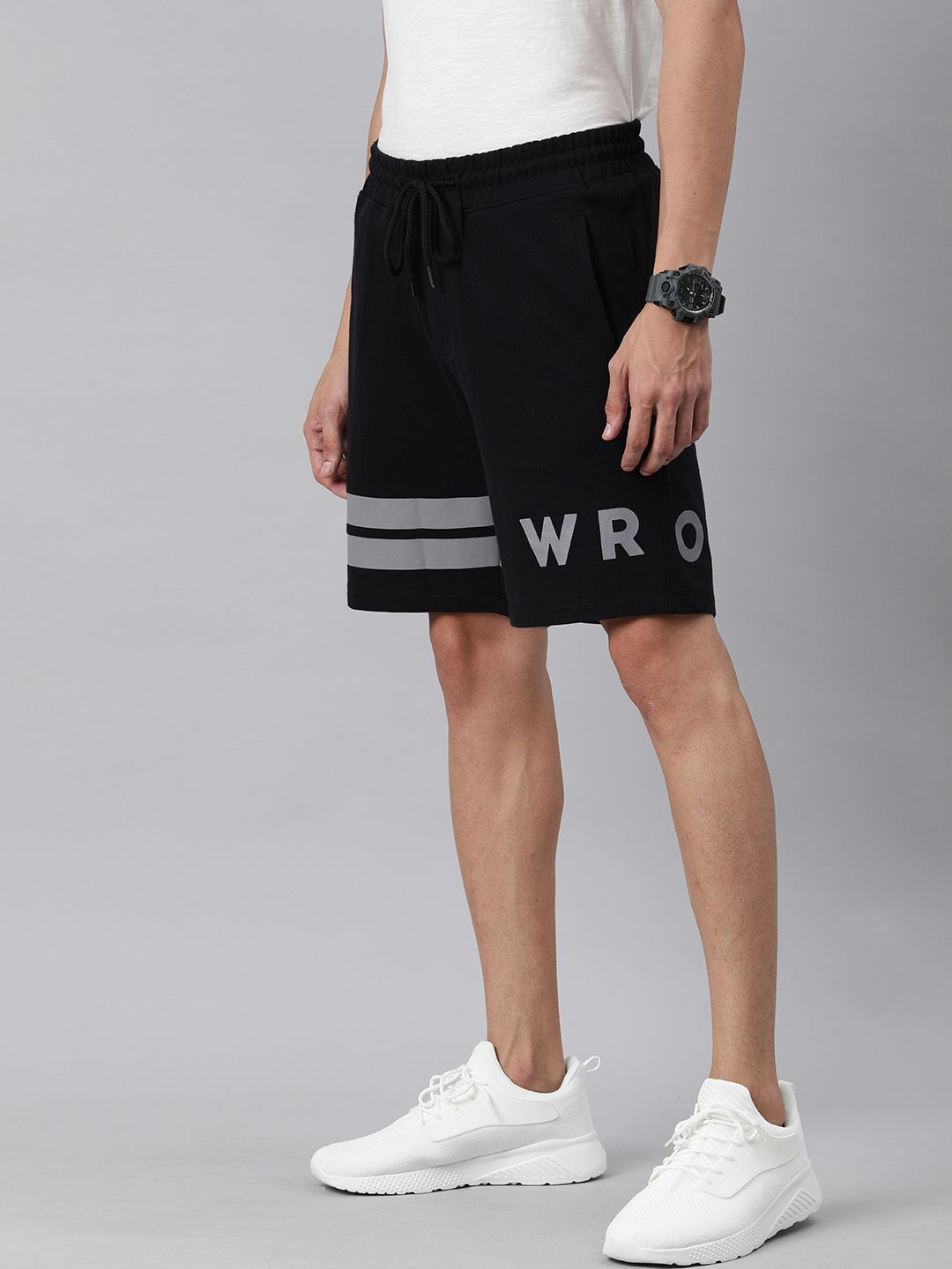 Wrogn Printed Above Knee Shorts