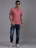 Pink Contrast Detail Polo T-Shirt