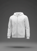 Men’s Solid Zip-Up Hoodie Sweatshirt | Snow White