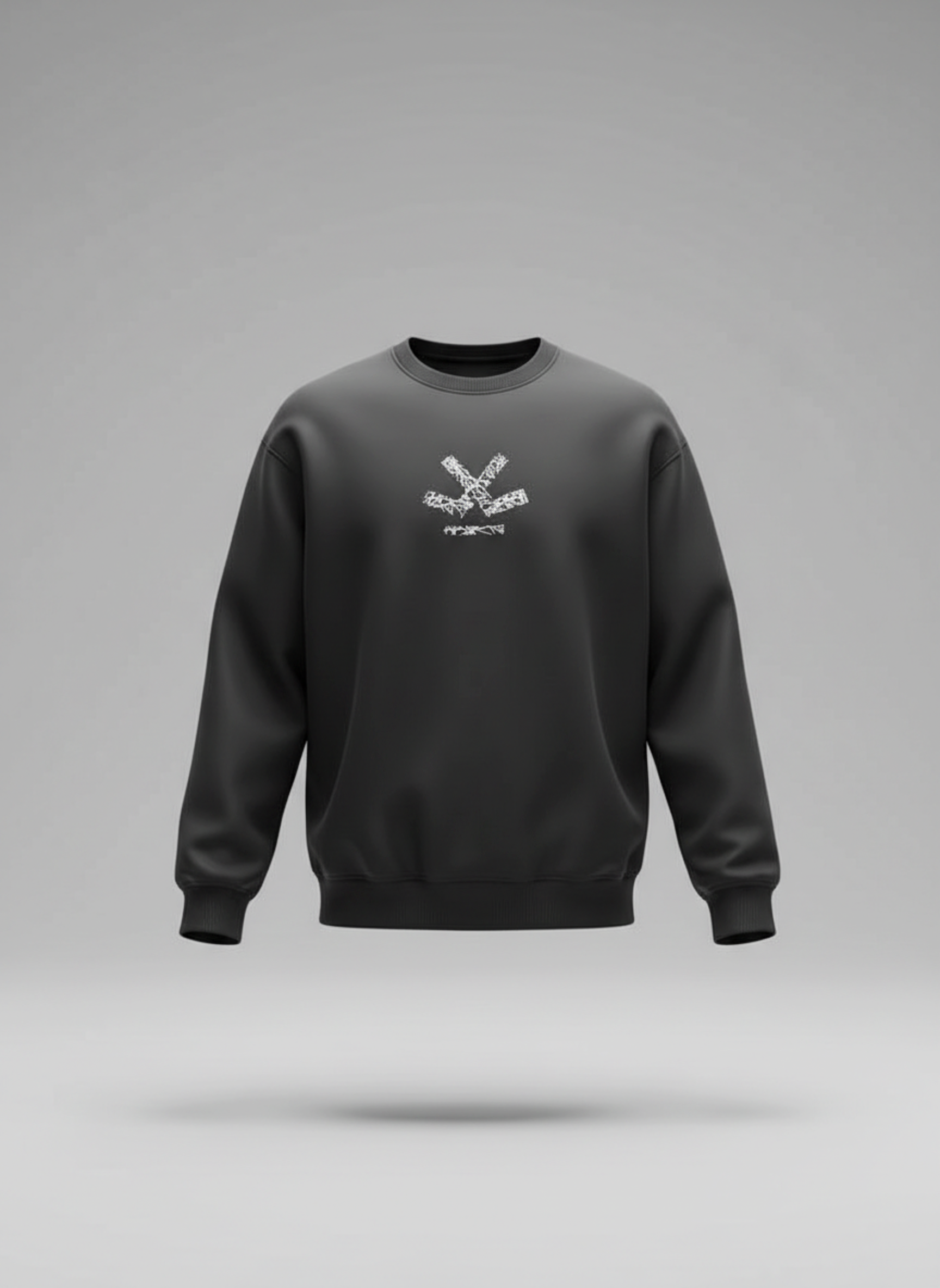 Men's Casual Branded Comfort Fit Sweatshirt  | Black
