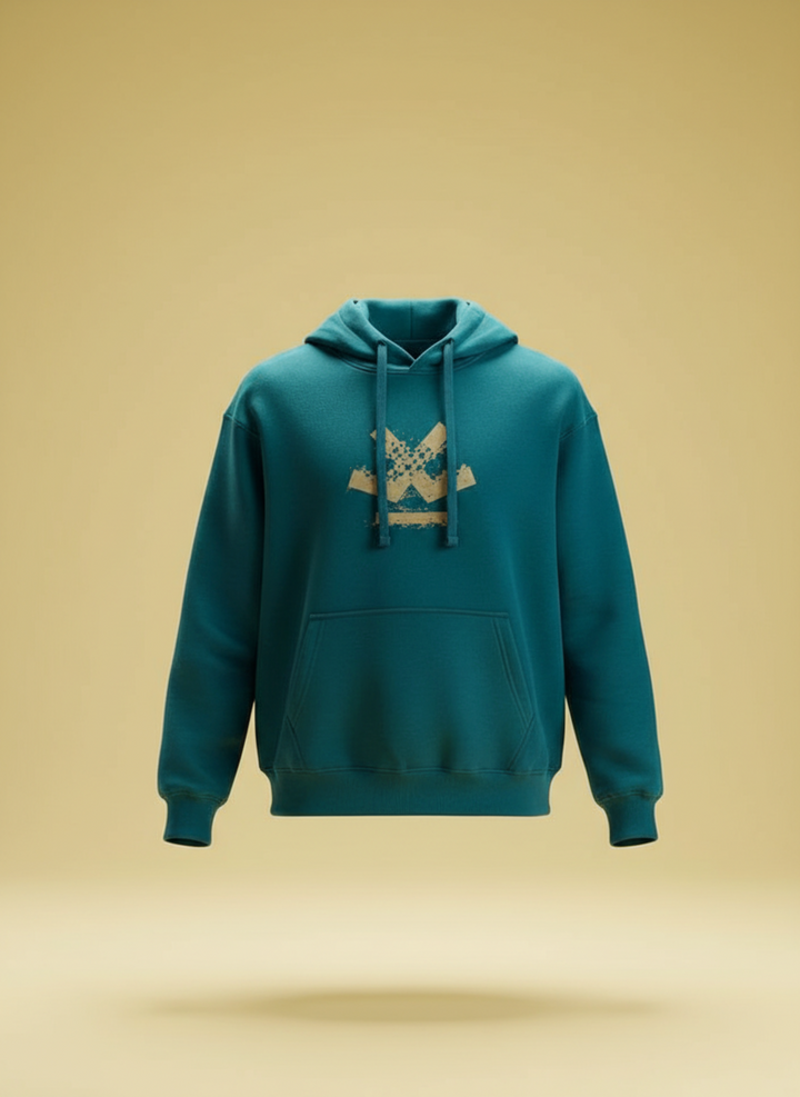 Wrogn Oversized Graphic Hoodie For Men | Teal