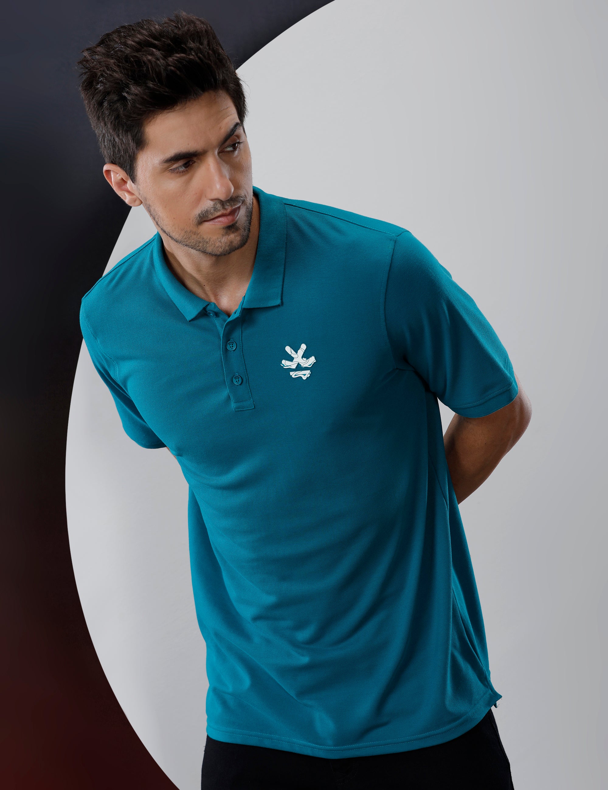 Elite Teal Solid Polo