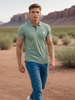 Mint Green Slim Fit Polo T-Shirt