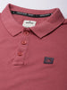 Pink Contrast Detail Polo T-Shirt