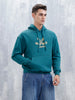 Wrogn Oversized Graphic Hoodie For Men | Teal