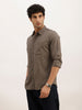 Solid Slim Fit Full Sleeve Shirt | Olive