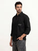 Comfort Fit Placement Printed Shirt | Black