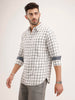 Regular Fit Checkered Shirt | Grey