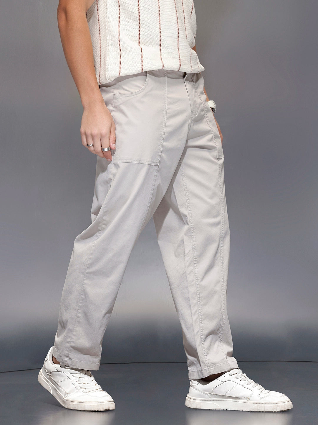 Men’s casual loose fit trouser | Grey