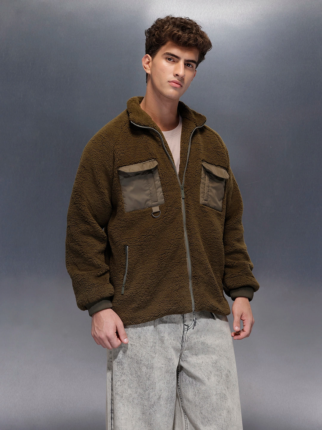 Men's Casual Oversized Jacket  | Olive