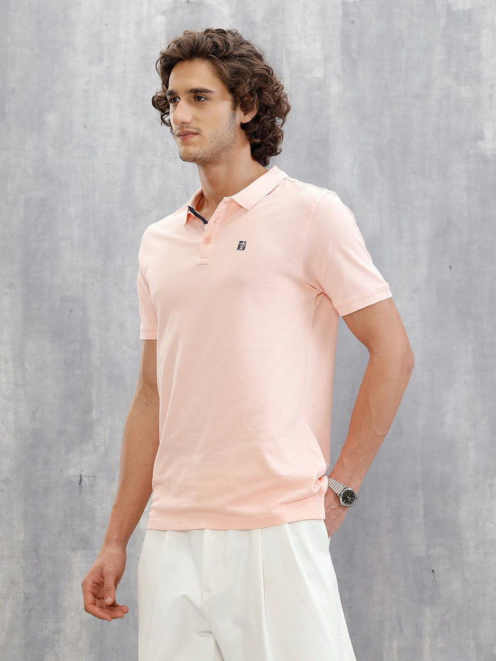 Sporty Polo T-Shirt | Pink