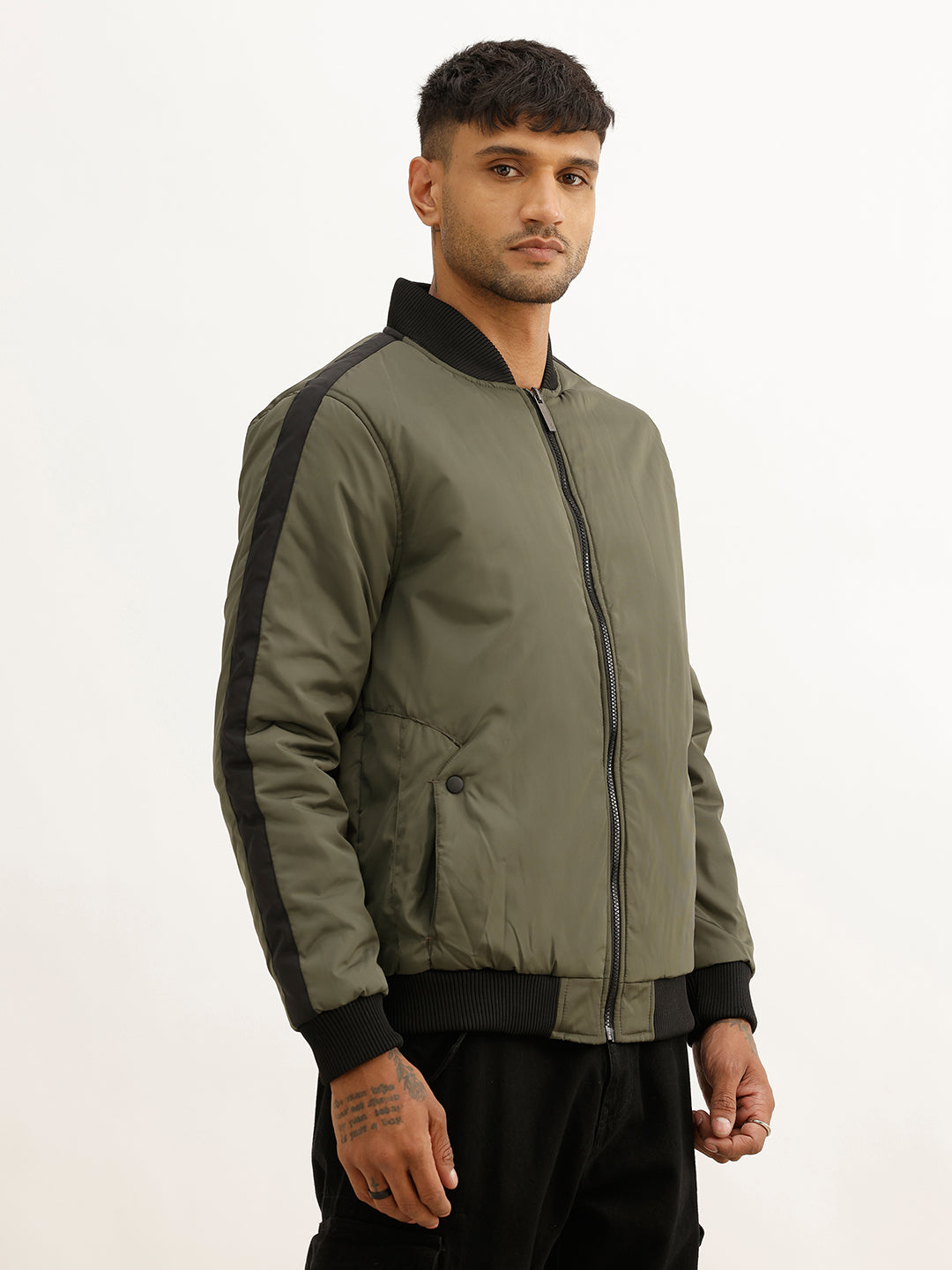 Classic Regular Fit Puffer Jacket | Olive