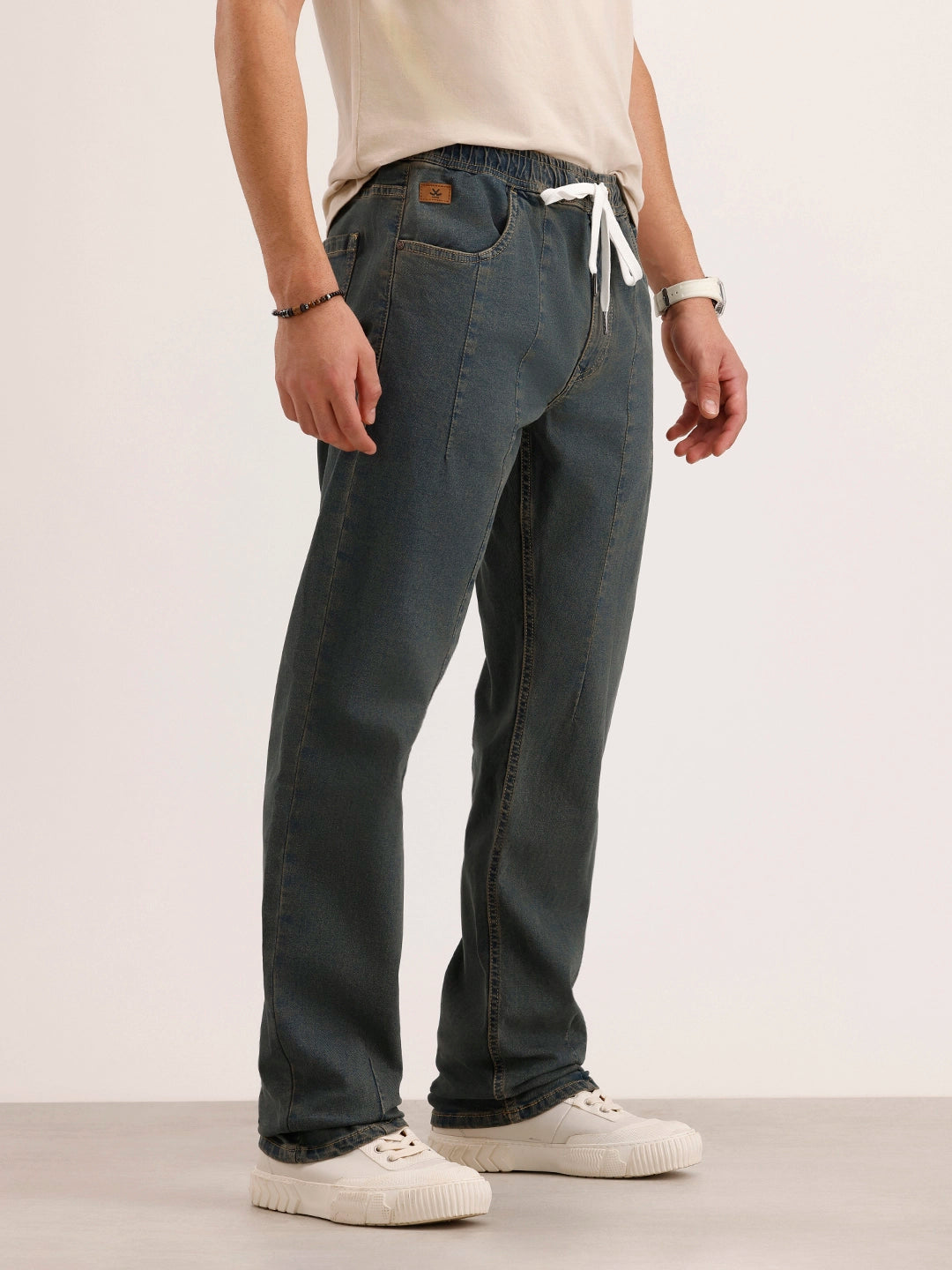 Anti Fit Cut & Sew Denim Jeans | Blue