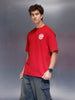 Men's Oversized Tee With Graphic  |  Red