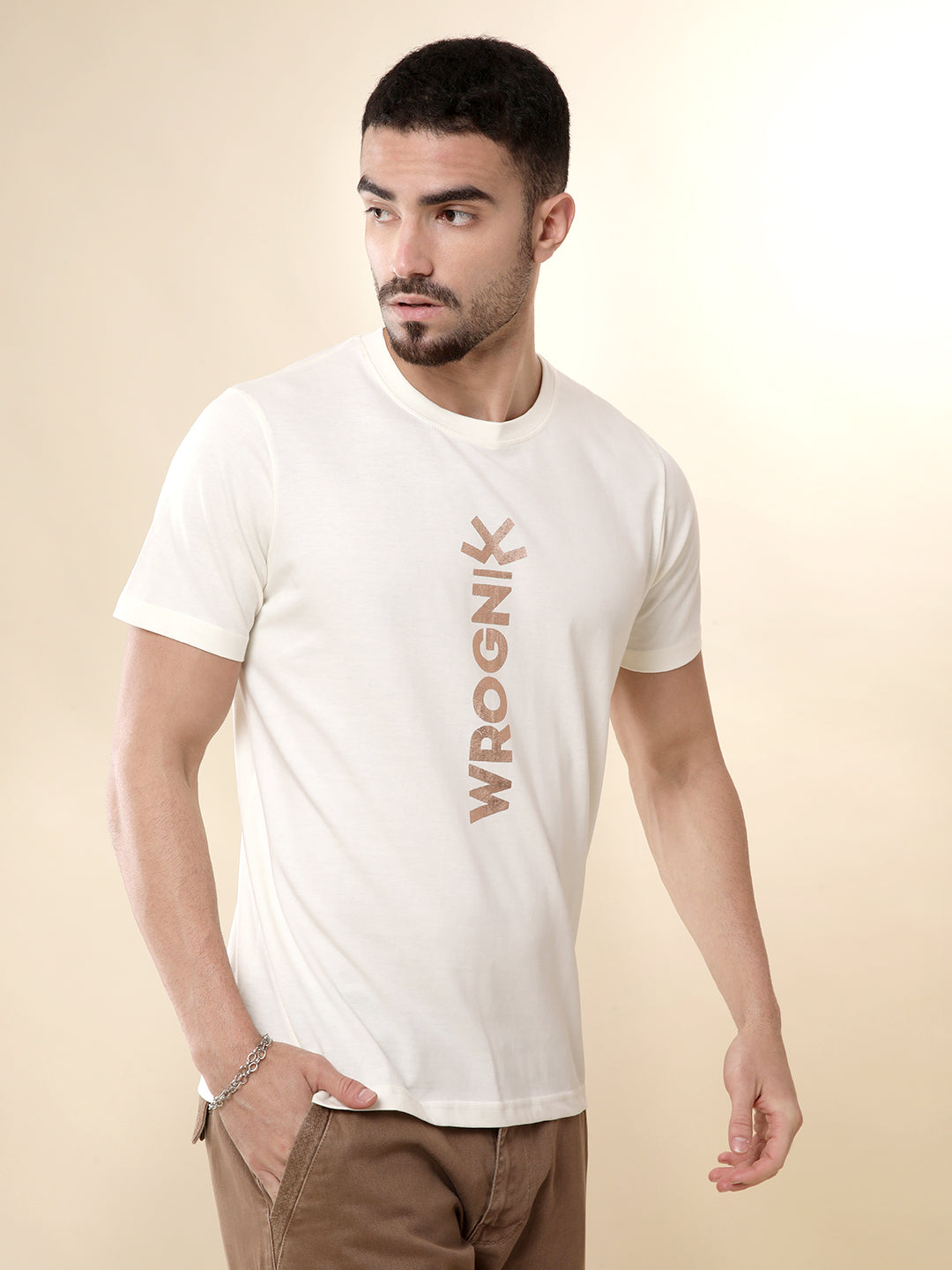 Wrogn Foil Printed T-Shirt