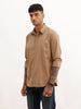 Solid Regular Fit Full Sleeve Shirt | Khaki