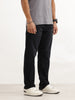 Faded Straight Fit Denim Jeans | Black