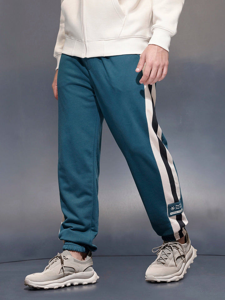 Street Athleisure Stripe Joggers | Green