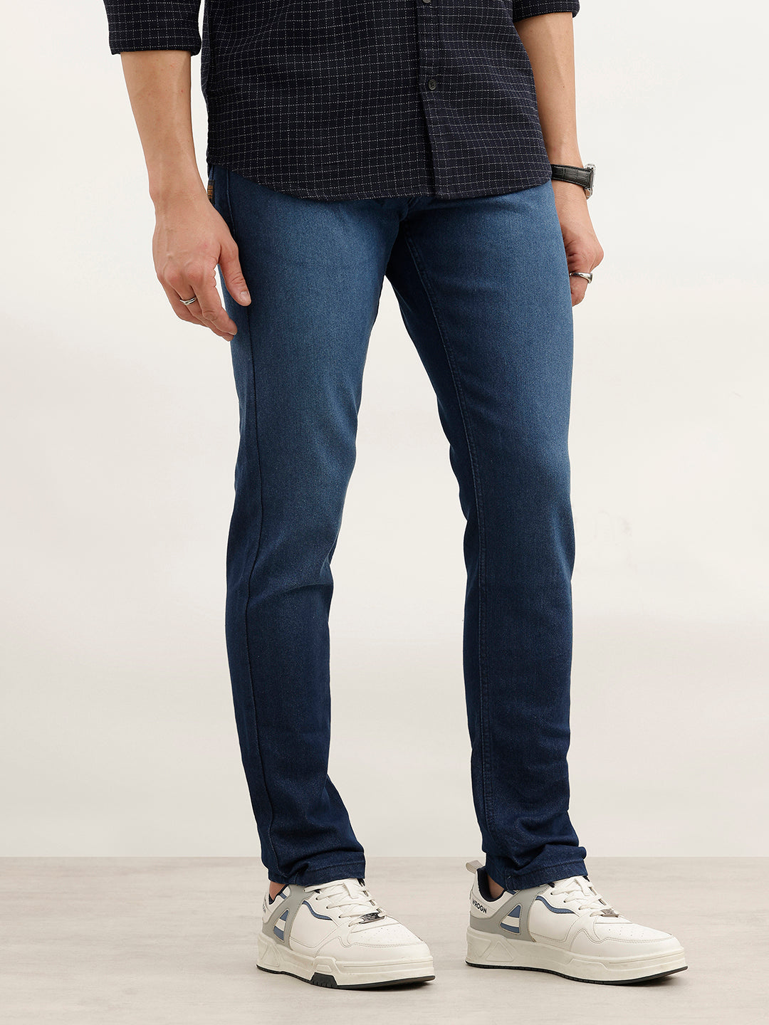 Slim Fit Faded Denim Jeans | Blue