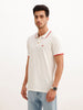 Solid Tipping Collar Polo T-Shirt | White | WSTS010AF