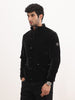 Solid Regular Fit Puffer Jacket | Black