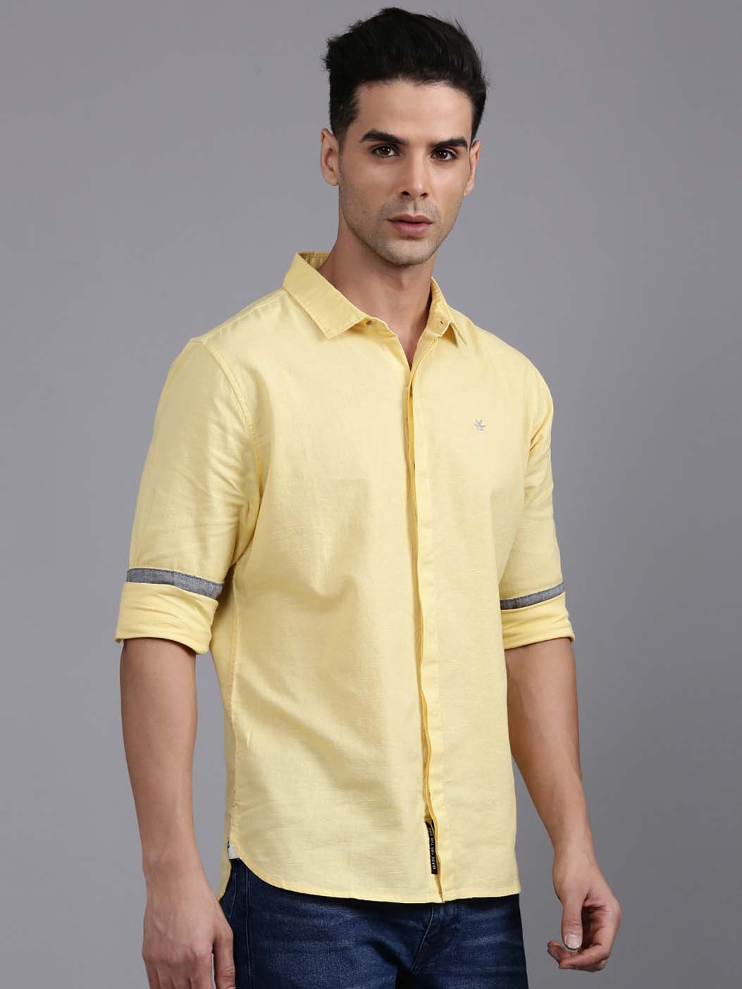 Prime Yellow Solid Shirt