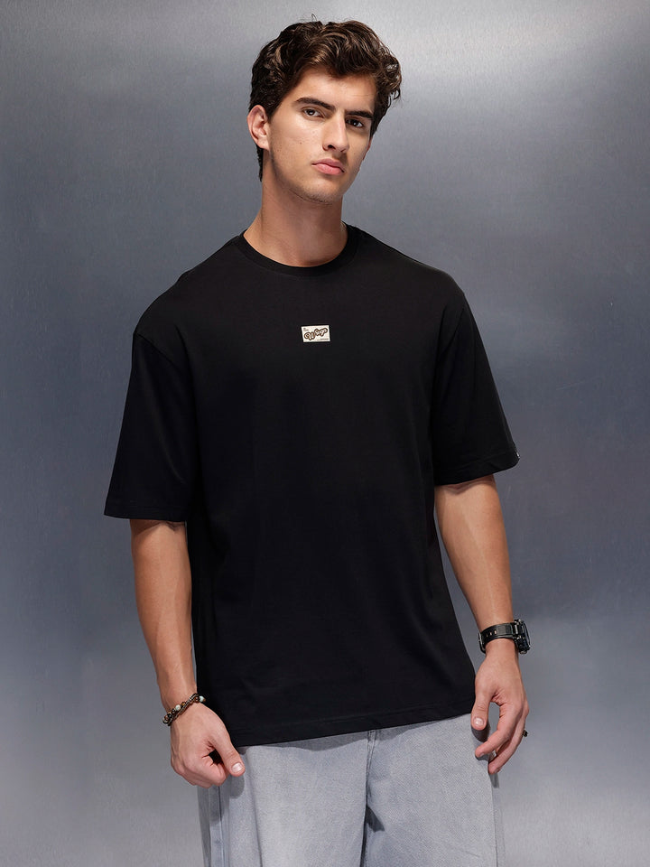 Solid Regular Fit T-Shirt   |  Black