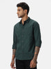 Dark Olive Solid Casual Shirt