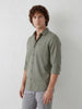 Solid Regular Fit Full Sleeve Shirt | Green
