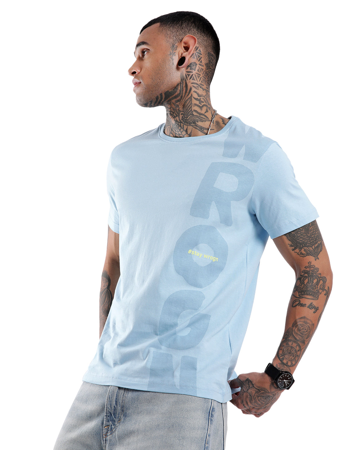 Blue Slim Fit Crew Neck T-Shirt