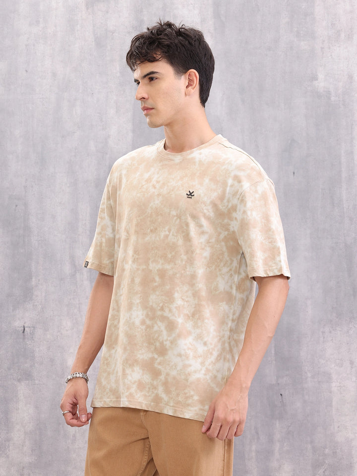 Tie Dye Oversize Crew Neck T-Shirt I White