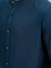 Regular Fit 100% Cotton Solid Shirt | Dark Blue