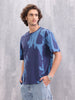 Graphic Aop Oversized T-Shirt  | Navy Blue