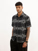 Classic Comfort Fit Jacquard Shirt | Black