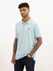 Slim Fit Tipping Collar Polo T-Shirt | Light Blue