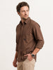 Comfort Fit Full Sleeve Shirt | Brown