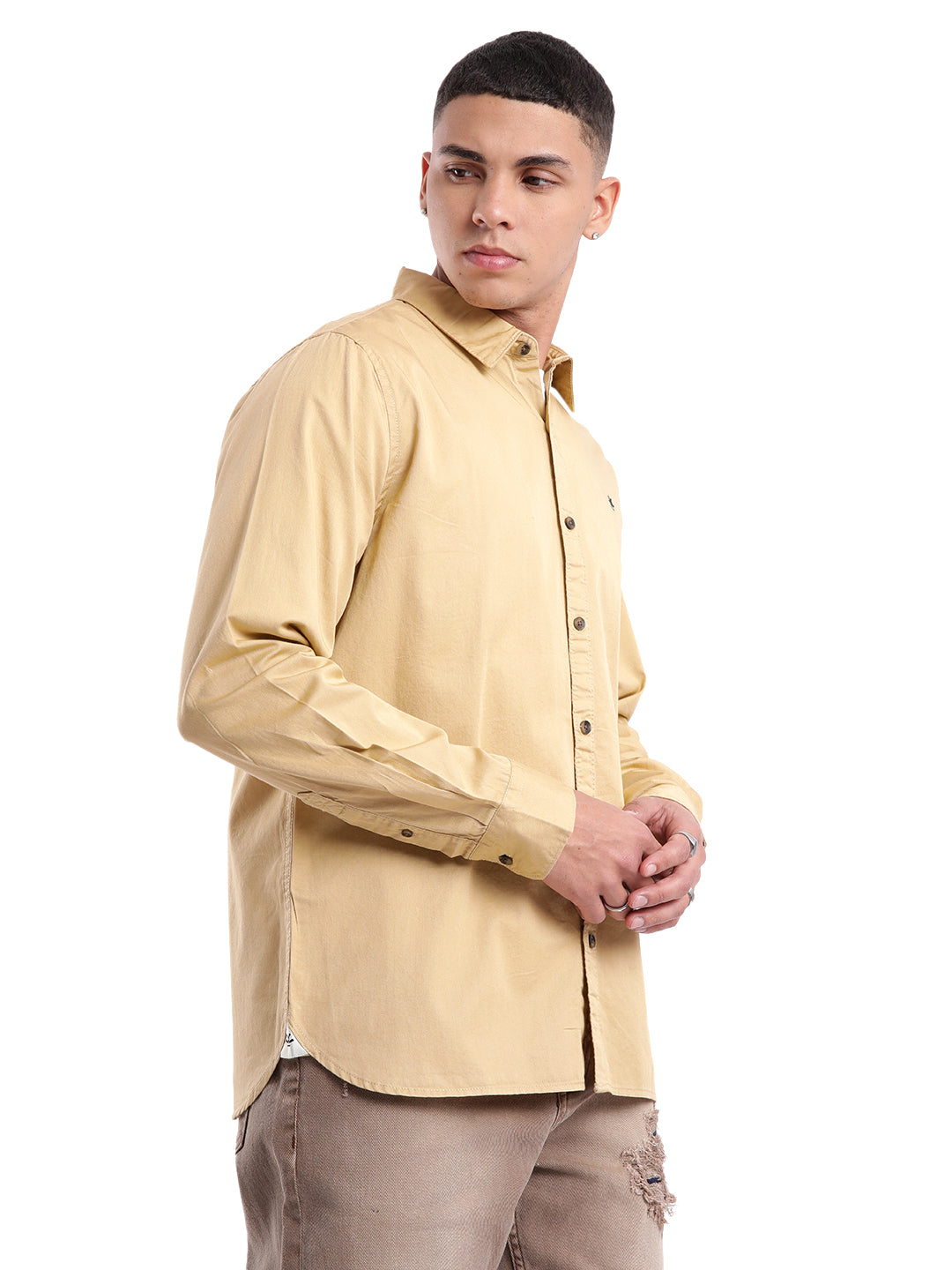 Premium Beige Slim Fit Shirt