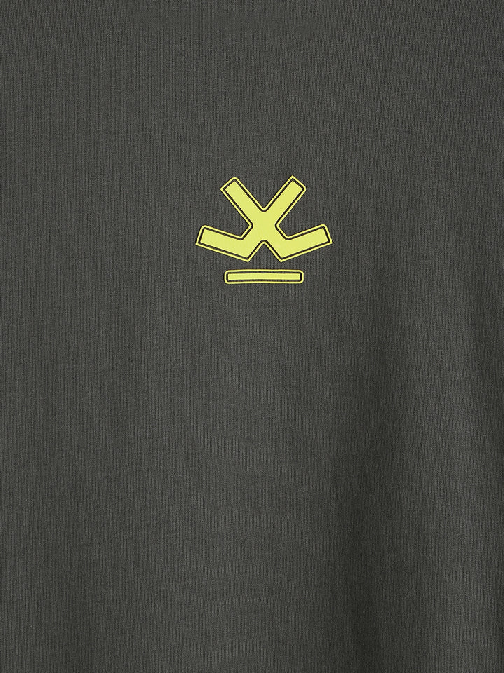 Stitch Printed Oversized Fit T-Shirt | Charcoal