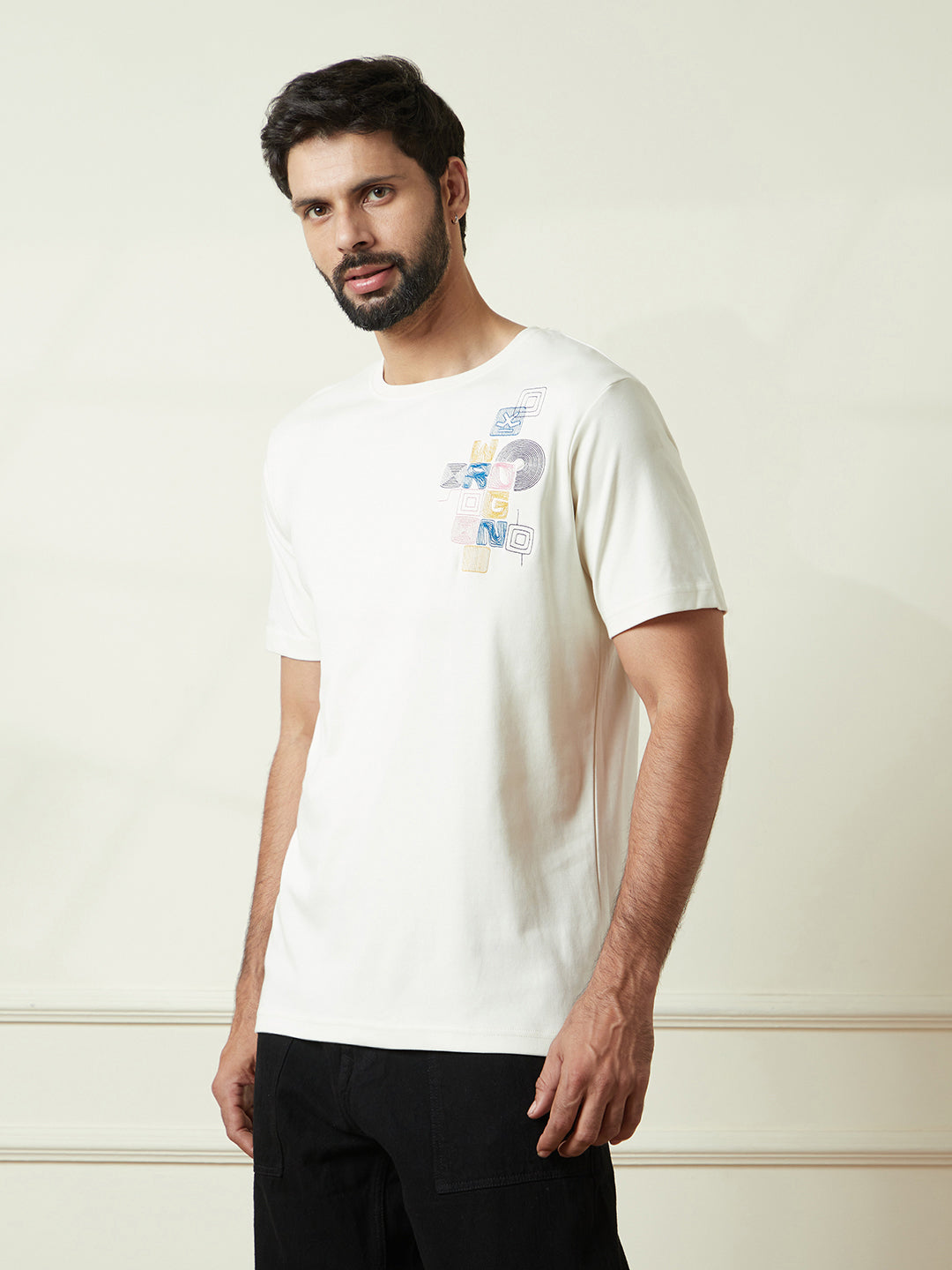 Bold Placement Embroidery T-Shirt